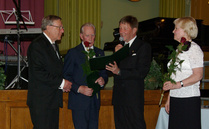 Leo Mäkinen, Olavi Koivu, Kyösti Leikas ja Marianne Jonasson