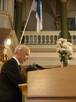 Heikki Koski puhuu Turun VPK:n talossa 27.5.2010